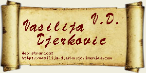 Vasilija Đerković vizit kartica
